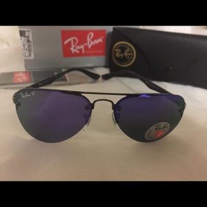 Brand New Purple Ray Ban Polarized Aviator